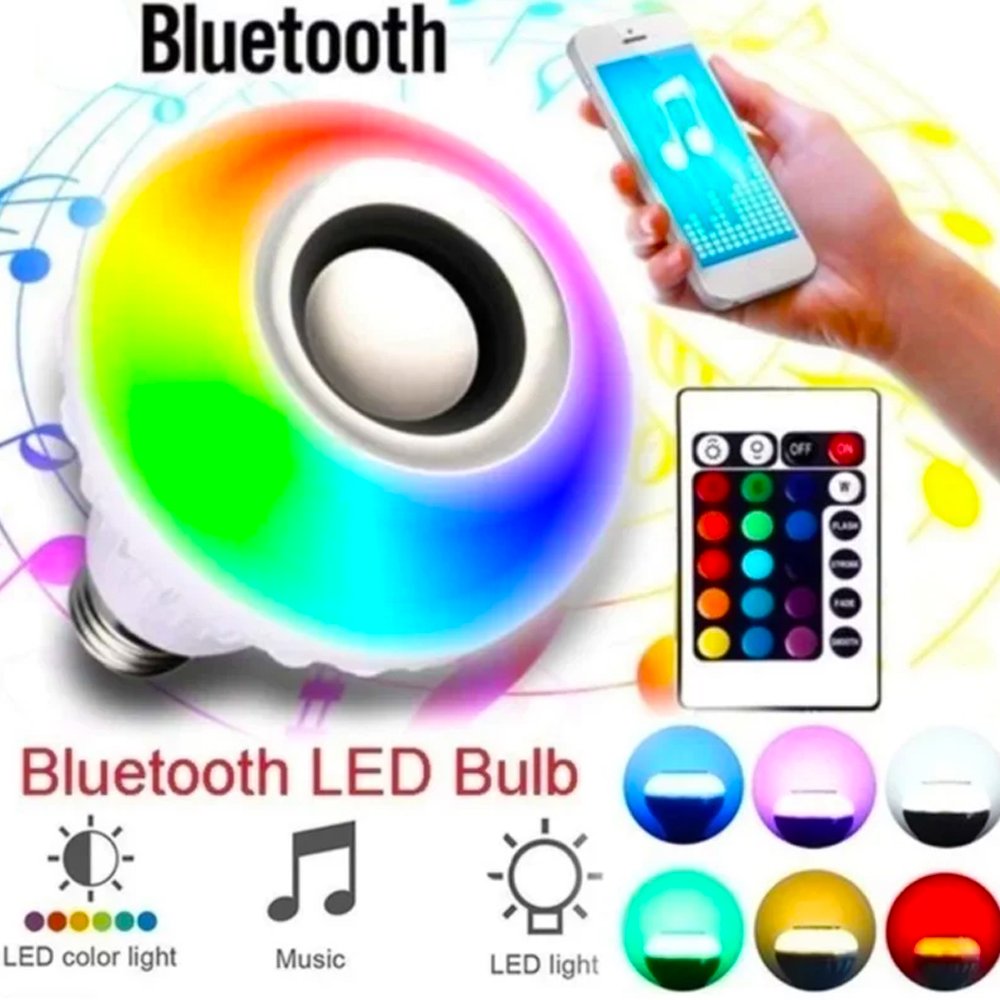 LED Music Bulb with Bluetooth Speaker 5