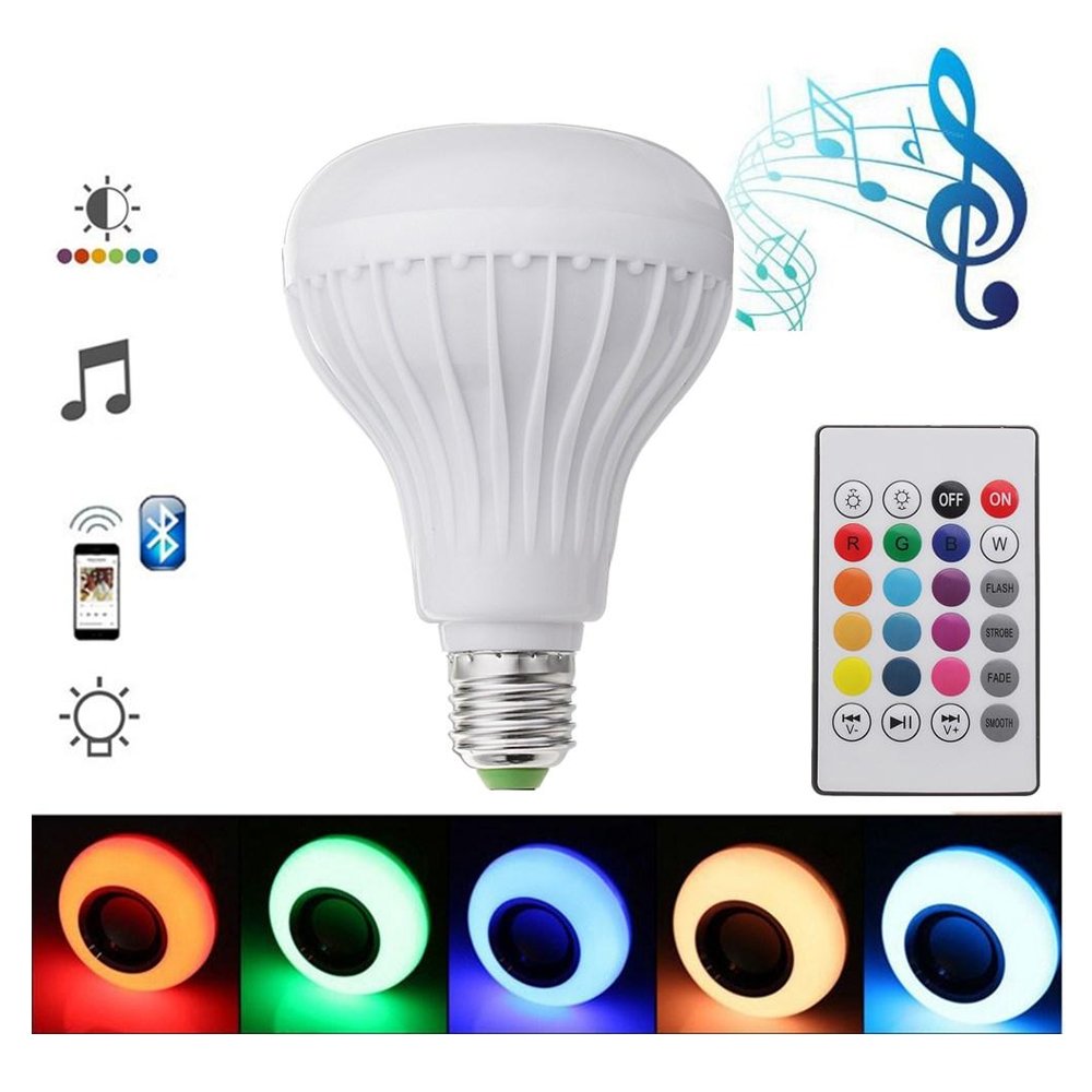 LED Music Bulb with Bluetooth Speaker