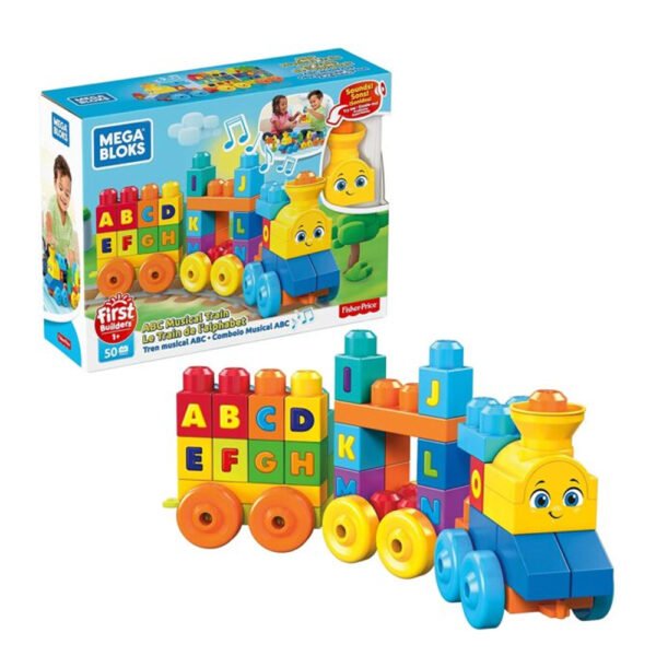 Mega Bloks Fisher-Price ABC Learning Train 60 pieces Playset in Pakistan, Abc Learning Train Toy, Learning Toy, Kid Learning Toy Train, MegaBlok Toys, ABC learning Musical Toy Train for Toddlers