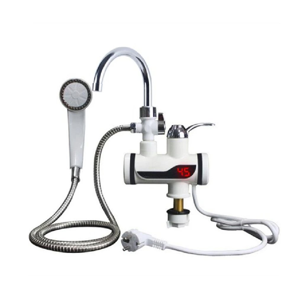 Instant Electric Heating Water Faucet 220V Water Heater Shower Cold Heating Faucet For Kitchen Bathroom EU Plus 4